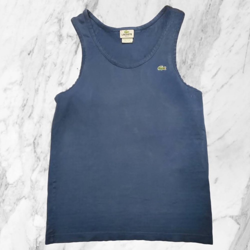 Lacoste '3' Small Slim Fit | Navy Colored | Mens Tank Top
